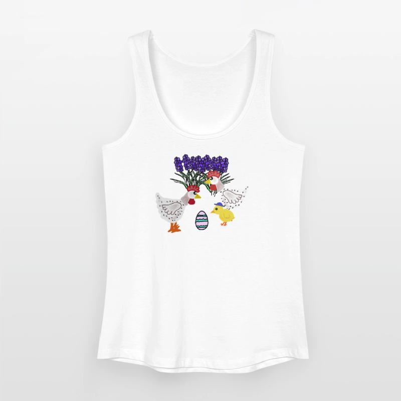 Spring Chickens with Easter Egg Chicken Chicks Women’s Organic Tank Top