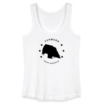 Fehmarn - Insel Ostsee Maritim Nordsee Meer - Frauen Bio Tank Top - Weiß - Vorne