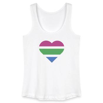 Pride Flag Heart · Polysexual - Women’s Organic Tank Top - white - Front