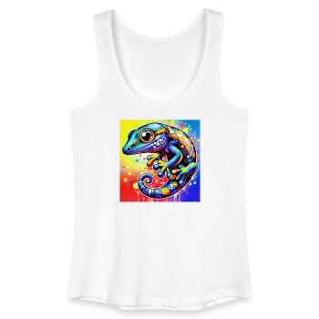 Gecko - Frauen Bio Tank Top - Weiß - Vorne