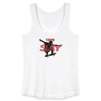 Tokyo Slay Skateboard-Design - Frauen Bio Tank Top - Weiß - Vorne