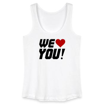 Herzkontrast Silhouette - Frauen Bio Tank Top - Weiß - Vorne