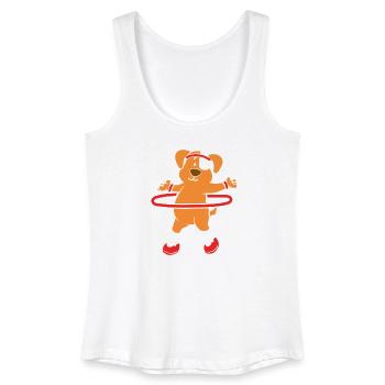 Hula Hup Huller Hullern Huller Hoop Hund - Frauen Bio Tank Top - Weiß - Vorne