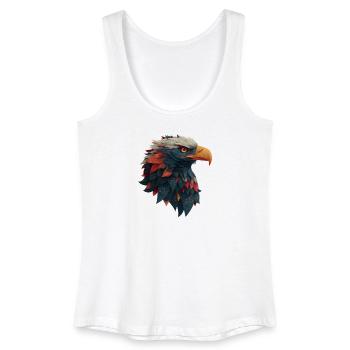 tête aigle puissant, cadeau homme fort, déterminé - Débardeur bio Femme - blanc - Devant