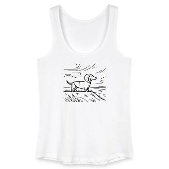 Dachshund Coast Frisian Mink Stiff Breeze Moin - Women’s Organic Tank Top - white - Front