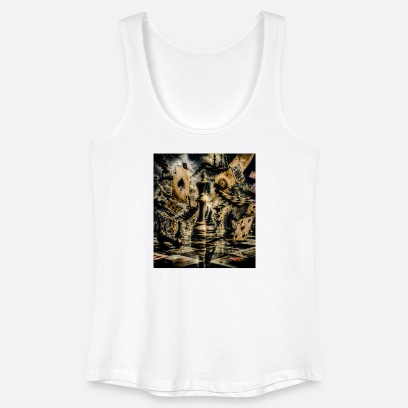 Surrealismus-Schach - Frauen Bio Tank Top - Weiß