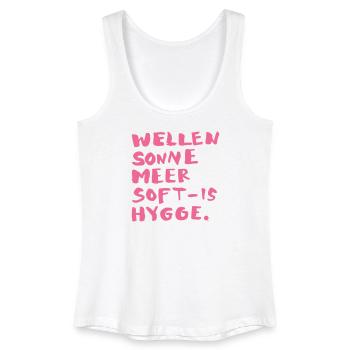 hygge words pink - Frauen Bio Tank Top - Weiß - Vorne
