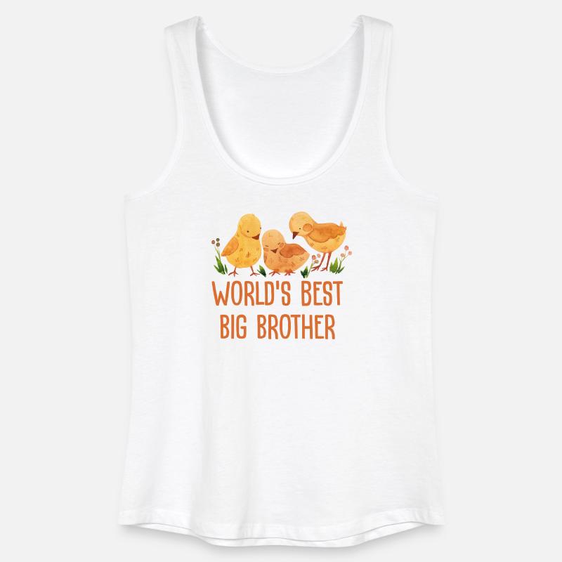Weltbester Großer Bruder - Frauen Bio Tank Top - Weiß