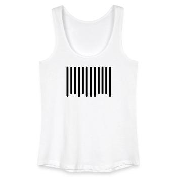 code barres - Débardeur bio Femme - blanc - Devant