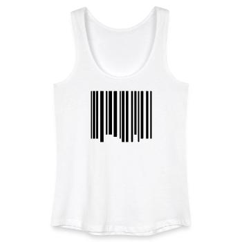 code barres - Débardeur bio Femme - blanc - Devant