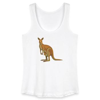 Kangaroo family in vector style - Women’s Organic Tank Top - white - Front