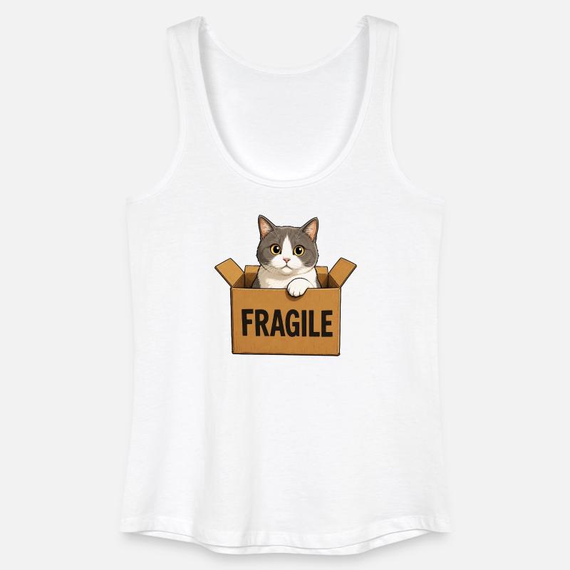 Cat in a box - Women’s Organic Tank Top - white