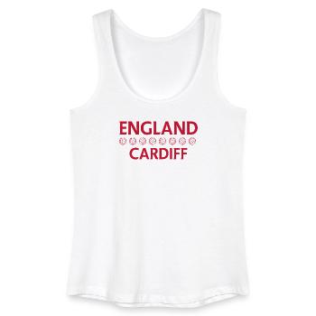 England Cardiff Fußballwappen - Frauen Bio Tank Top - Weiß - Vorne