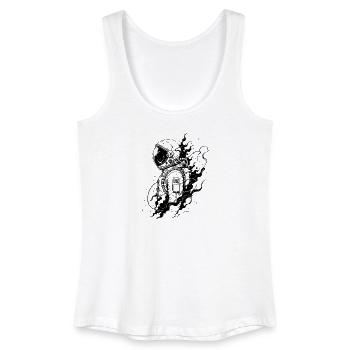 Astronaut zwischen Sternenstaub und Ewigkeit - Frauen Bio Tank Top - Weiß - Vorne