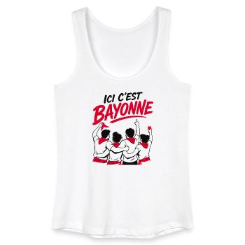 Ici C'est Bayonne Esprit Festayre - Débardeur bio Femme - blanc - Devant