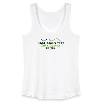 Datengetriebenes Graphline-Logo - Frauen Bio Tank Top - Weiß - Vorne
