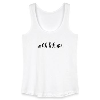 Programmierer Computerfreak Evolution - Frauen Bio Tank Top - Weiß - Vorne