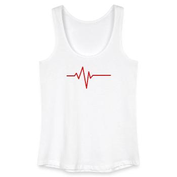 Herzschlag-Kardiogramm - Frauen Bio Tank Top - Weiß - Vorne