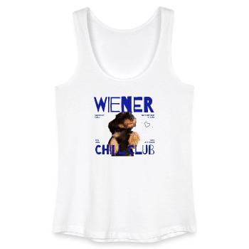 T-shirt teckel du Chill Club de Vienne - Débardeur bio Femme - blanc - Devant