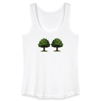 Double tree with red apples - Women’s Organic Tank Top - white - Front
