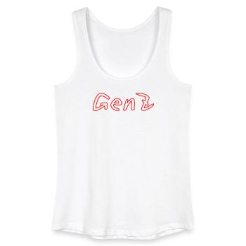 GenZ Graffiti Rot - Frauen Bio Tank Top - Weiß - Vorne