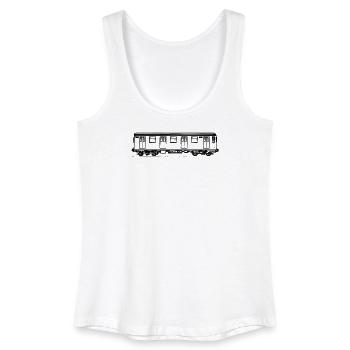 Blanko U-Bahnwaggon Graffiti - Illustration - Frauen Bio Tank Top - Weiß - Vorne
