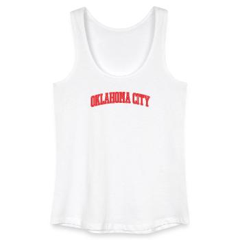 Oklahoma City Varsity Lettering - Women’s Organic Tank Top - white - Front