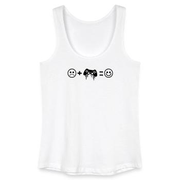 gaming macht gluecklich - Frauen Bio Tank Top - Weiß - Vorne