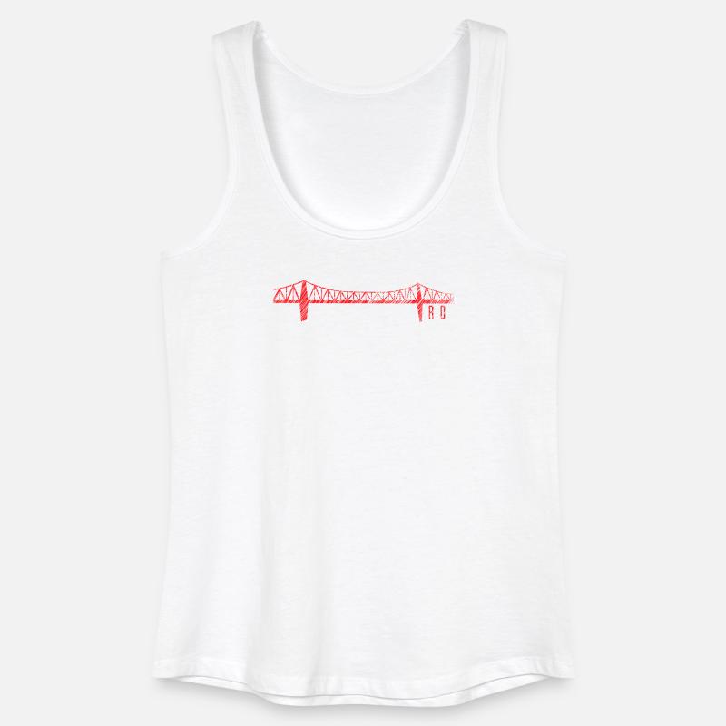 Rendsburger Hochbrücke Scribble Design – RD Skylin - Frauen Bio Tank Top - Weiß
