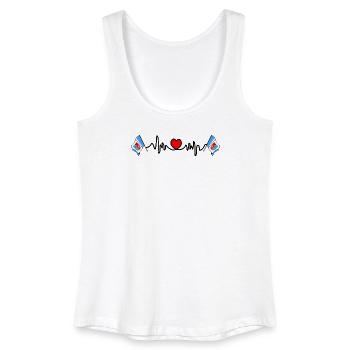 Fréquence cardiaque cardio Subcarpatie - Débardeur bio Femme - blanc - Devant