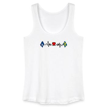 Gotland & Schweden – Insel im Herzen - Frauen Bio Tank Top - Weiß - Vorne