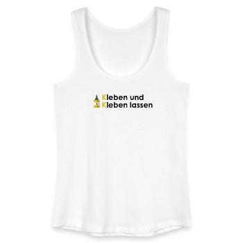Kleben und Kleben lassen - Frauen Bio Tank Top - Weiß - Vorne