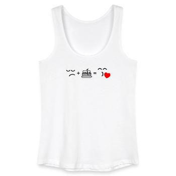 Crimson Heart Silhouette - Women’s Organic Tank Top - white - Front