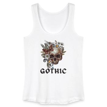 Gothic Black Edition Skull - Women’s Organic Tank Top - white - Front