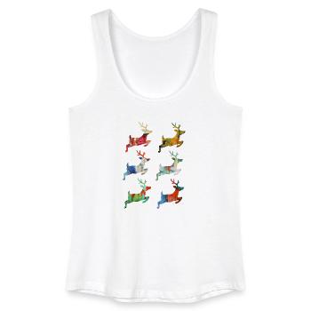 Caribou Style abstrait coloré - Débardeur bio Femme - blanc - Devant