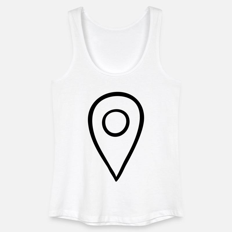 Map spot logo - Women’s Organic Tank Top - white