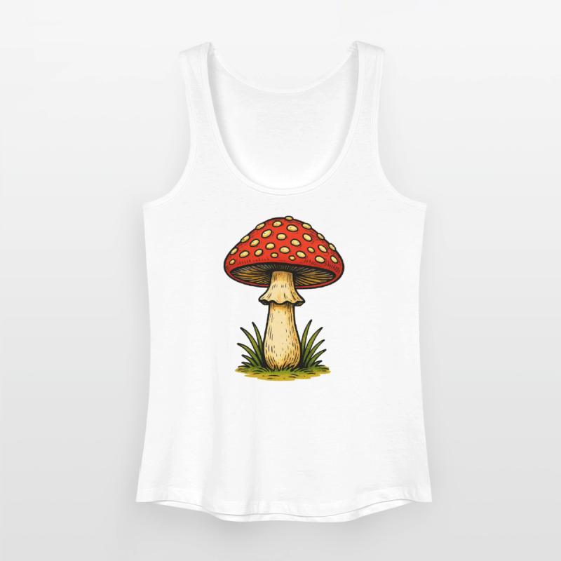 Red Toadstool Retro Women’s Organic Tank Top