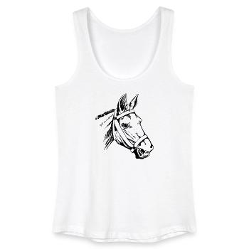 animal head  - Women’s Organic Tank Top - white - Front