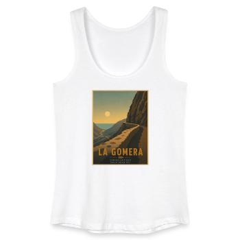 Camino Antiguo Alte Strasse Valle Gran Rey - Frauen Bio Tank Top - Weiß - Vorne
