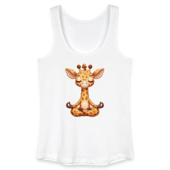 Girafe Yoga Entspannen Relax Chill Meditation - Débardeur bio Femme - blanc - Devant
