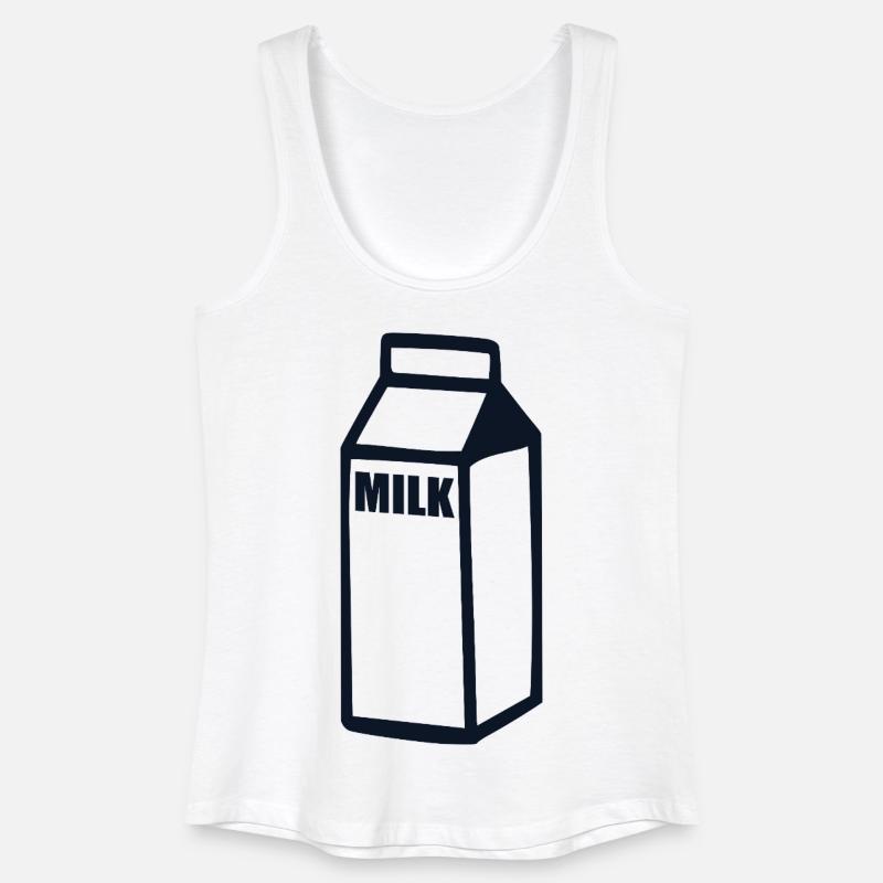 mælk - Økologisk tanktop til damer - hvid