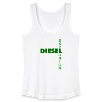 Diesel Explosion Wordplay Typography Design - Frauen Bio Tank Top - Weiß - Vorne