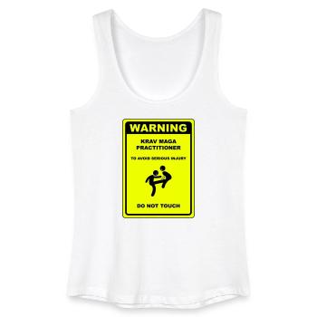 Warnung! Krav Maga Praktizierender! - Frauen Bio Tank Top - Weiß - Vorne