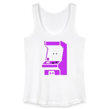  Spielautomat Arcade Silhouette - Frauen Bio Tank Top - Weiß - Vorne