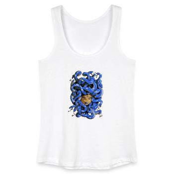 Haarige Medusa - Frauen Bio Tank Top - Weiß - Vorne