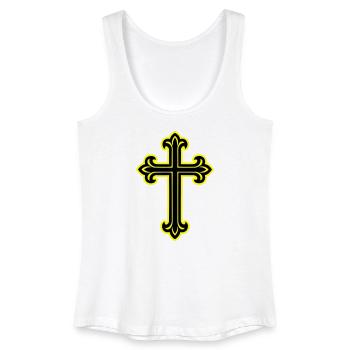 Symbole de croix chrétien - Débardeur bio Femme - blanc - Devant