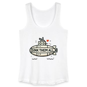 Sink 'em all submarine - Women’s Organic Tank Top - white - Front