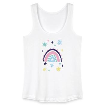 Pastellstern Regenbogen - Frauen Bio Tank Top - Weiß - Vorne