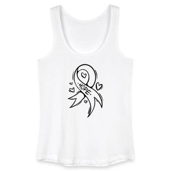 Cœur en boucle cancéreuse Hope - Débardeur bio Femme - blanc - Devant