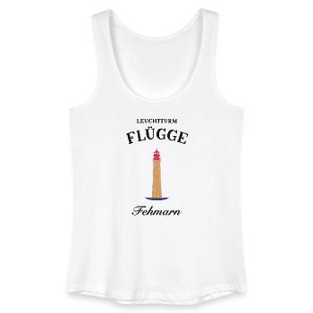 Leuchtturm Flügge, Insel Fehmarn, Ostsee - Frauen Bio Tank Top - Weiß - Vorne